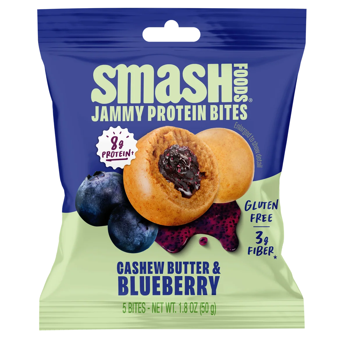 Smash Cashew Butter Blueberry bites bag
